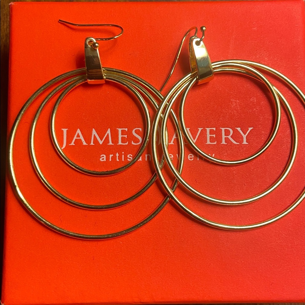 James Avery Triple Hoop Earrings